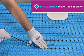 Prodeso floor heating membrance, cable and logo.